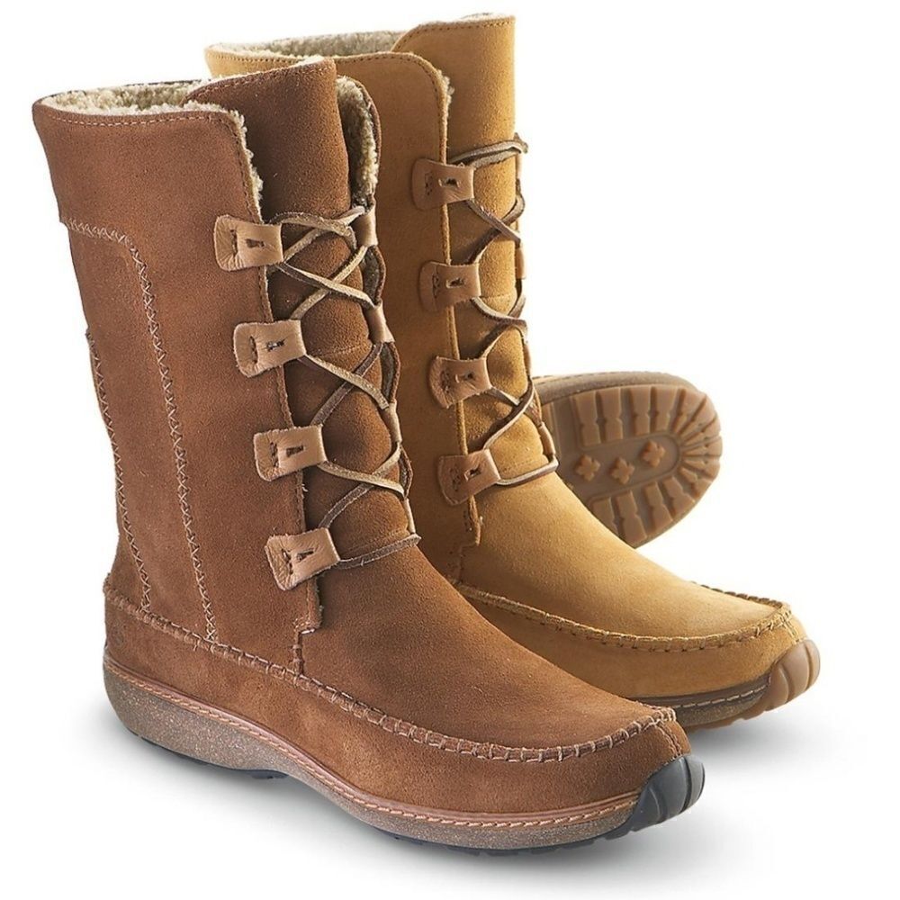 Timberland Fauna Brown Suede Lace-Up Boots 9.5 M
